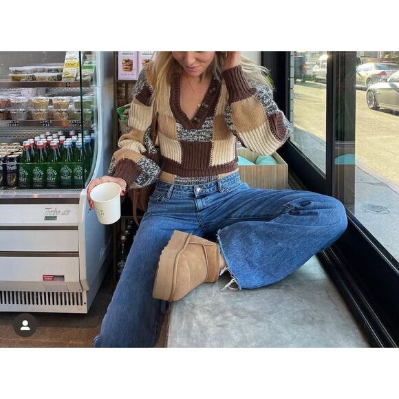 2 pc For love and lemons checker print Knit Sweater set - Picture 9 of 12